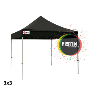 Barnum Tente pliante 3x3m Noir
