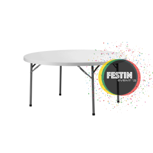 Table ronde pliable Ø 152 cm Polyéthylène