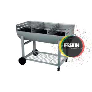 Barbecue charbon de bois demi tonneau