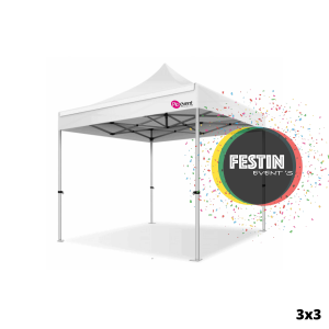 Barnum Tente pliante 3x3m Blanc