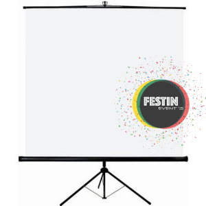 Écran de projection trépied – Format 1:1 – 200 x 200 cm