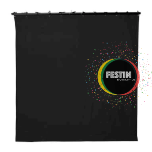 Pack Rideau Noir Fond de scène et Structure