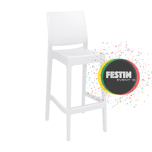 Tabouret – Chaise haute – Blanche