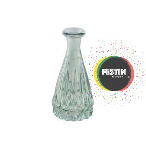 Vase Alexandrine verre transparent vert sauge 5cm x 10,7cm