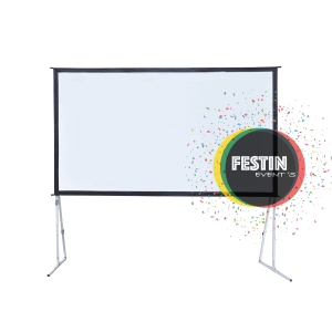 Écran de projection sur pied – Format 16:9 – 420 x 225 cm