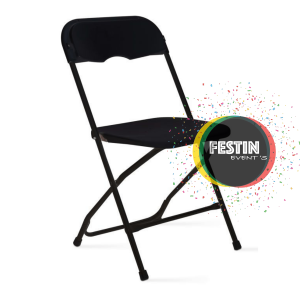 Chaise Alizée noire pliante