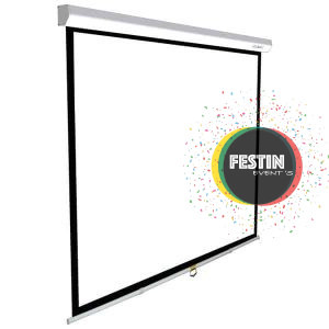 Écran de projection manuel – Format 4:3 – 282 x 211 cm