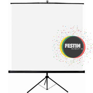 Écran de projection trépied – Format 1:1 – 160x160cm