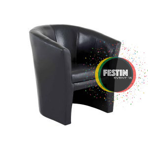 Fauteuil club noir
